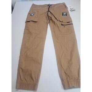 New Akademiks Cargo Jogger Stretch Large  Pants With Large Cargo Pockets  J23